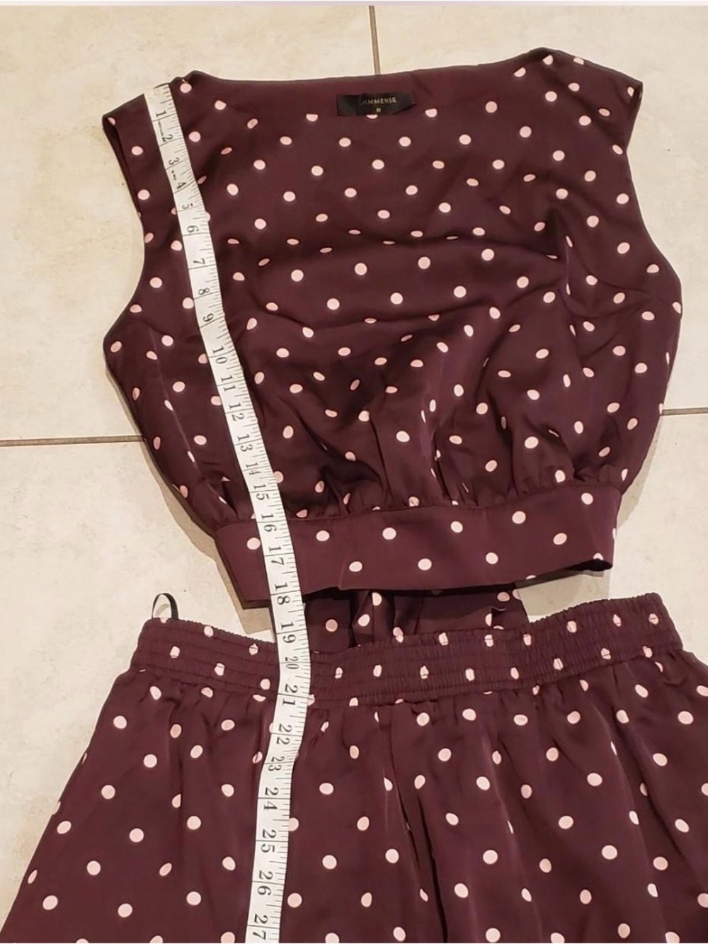 Commense Polka Dot Sleeveless Top & Maxi Shirt Set - Picture 7 of 9
